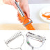 2 in1 Stainless Steel Potato Grater Julienne Peeler Kitchen Accessories Vegetables Peeler Double Planing Grater Kitchen Tools - Minihomy