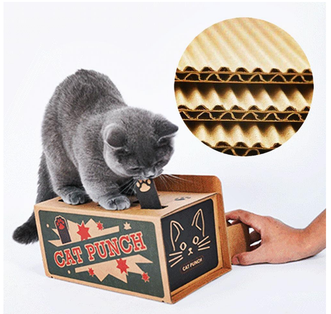 Funny Cat toy hit hamster corrugated kitten carton paper - Minihomy