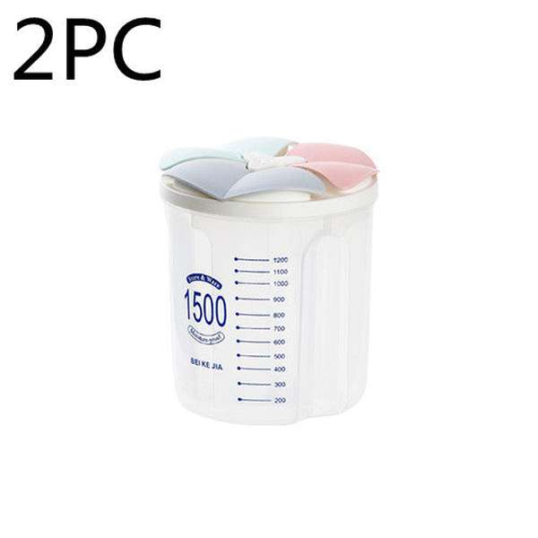 Healthy Containers Cereal Grain Dry Food Storage Tank Transparent Cover Plastic Case - Minihomy