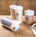 Healthy Containers Cereal Grain Dry Food Storage Tank Transparent Cover Plastic Case - Minihomy