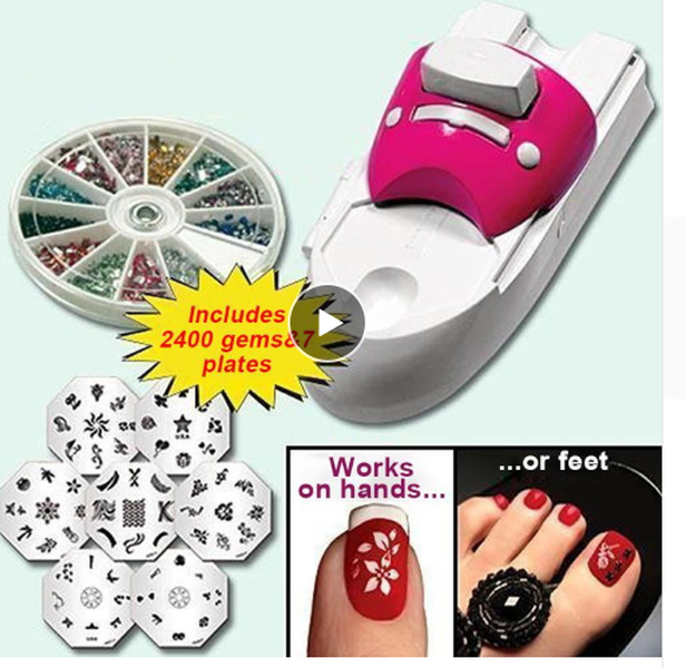 Diy draagbare nail printer art stempelen tool nagellak decoratie printer machine nail stamper set voor nail design - Minihomy