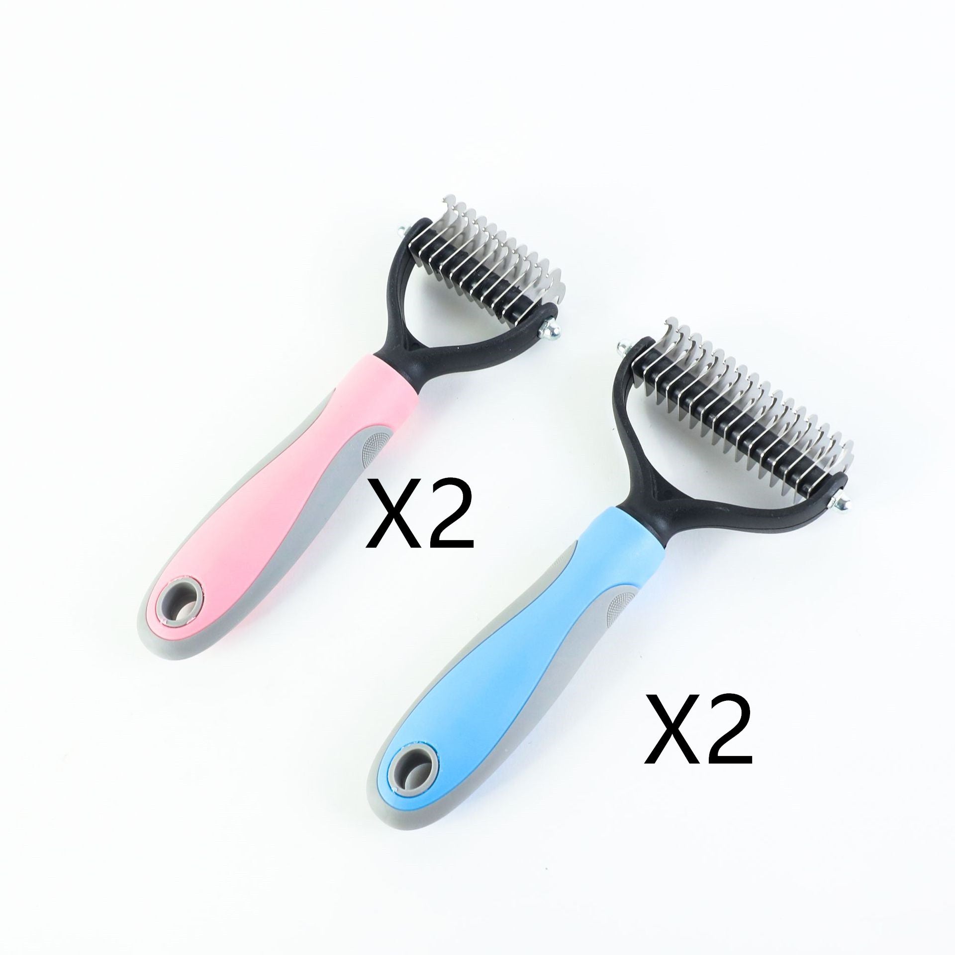 Stainless Double-sided Pet Brush Hair Removal Comb Grooming Dematting - Minihomy