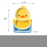 Bamboo fiber children's tableware little yellow duck set