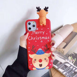 Cute 3D Cartoon Christmas Phone Case - Minihomy