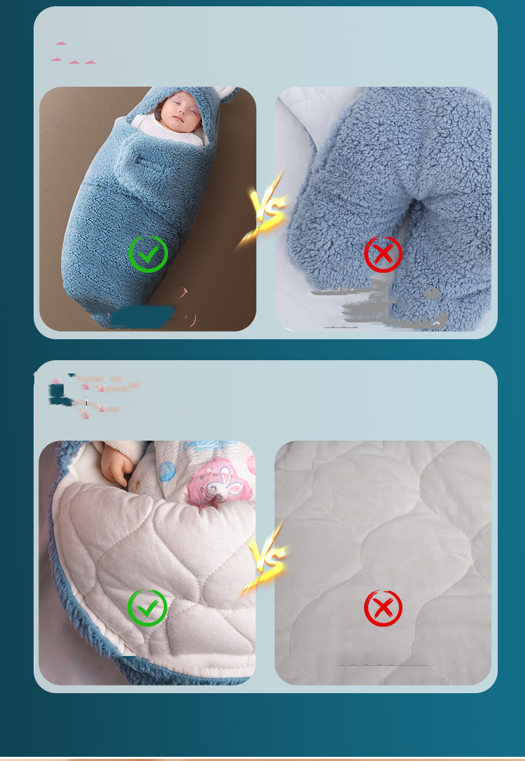 Baby's Anti-shock Wrapped In Sleeping Bag Swaddled By Baby