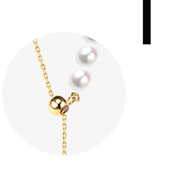 Gold Pearl Necklace Female  Character Natural Freshwater Beads - Minihomy