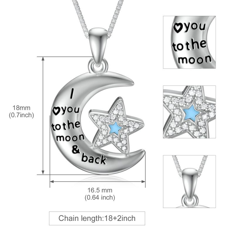 Cremation Jewelry for Ashes 925 Sterling Silver I Love You to the Moon and Back Urn Necklace for Women