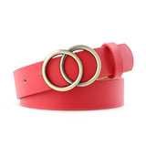 Cross-border Round Buckle Belt Women