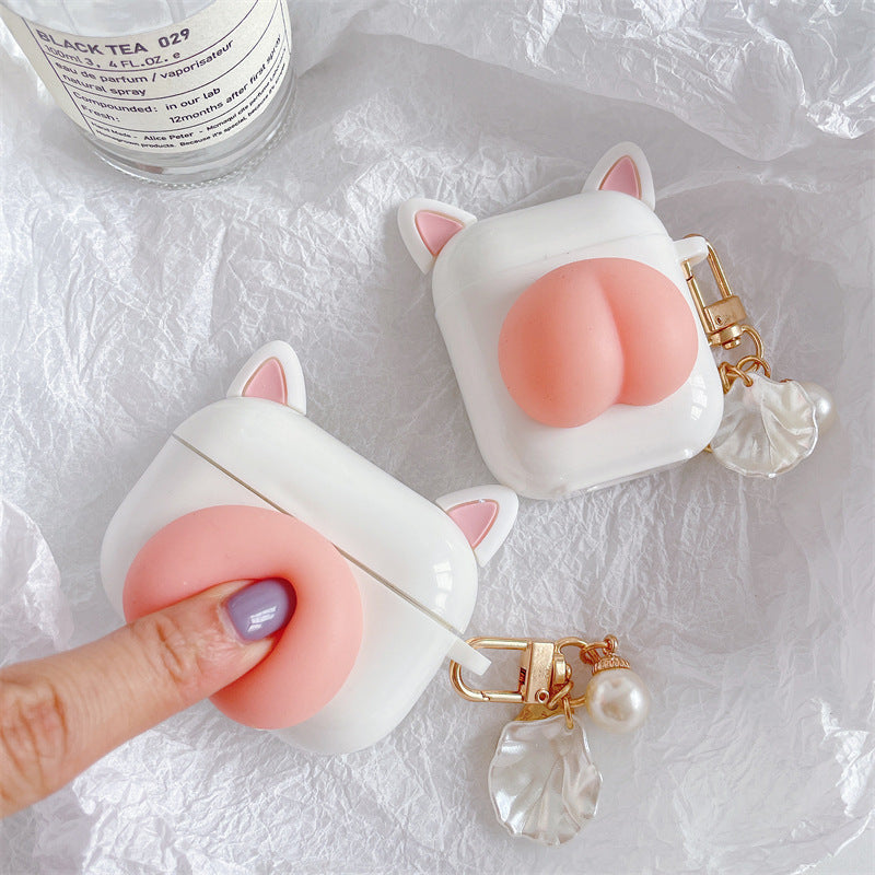 Press Butt Stress Relieve Airpods Case