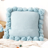 Throw Pillow Bed Sofa Cushion Waist Knitted Pillowcase