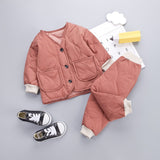 Plus Velvet Thickening Two-piece Baby Suit