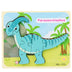 Baby Wooden Cartoon Dinosaur 3D Puzzle Jigsaw for Kids Montessori Early Learning Educational Puzzle Toys - Minihomy