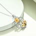 Sterling Silver Honeycomb Cute Flower Pendant Necklaces for Women for Her