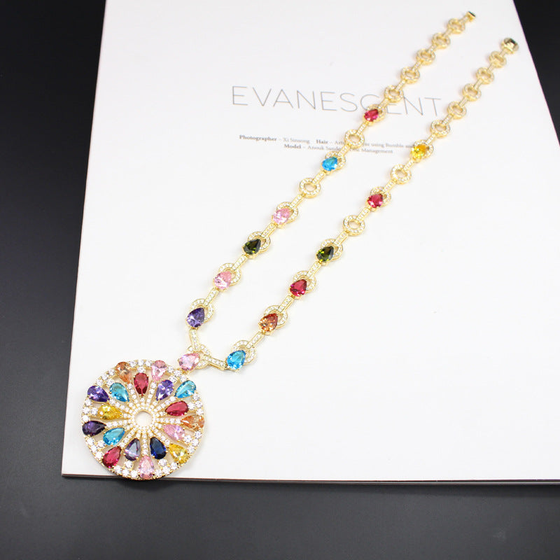 European and American Zircon Necklace - Minihomy