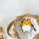 3D Cartoon Cute Shiba Inu Dog Earphone Silicone Case