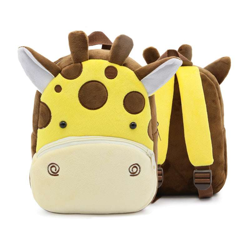 Cute Plush Backpacks Kindergarten Cartoon School Bags Children Animal Toys Bag - Minihomy