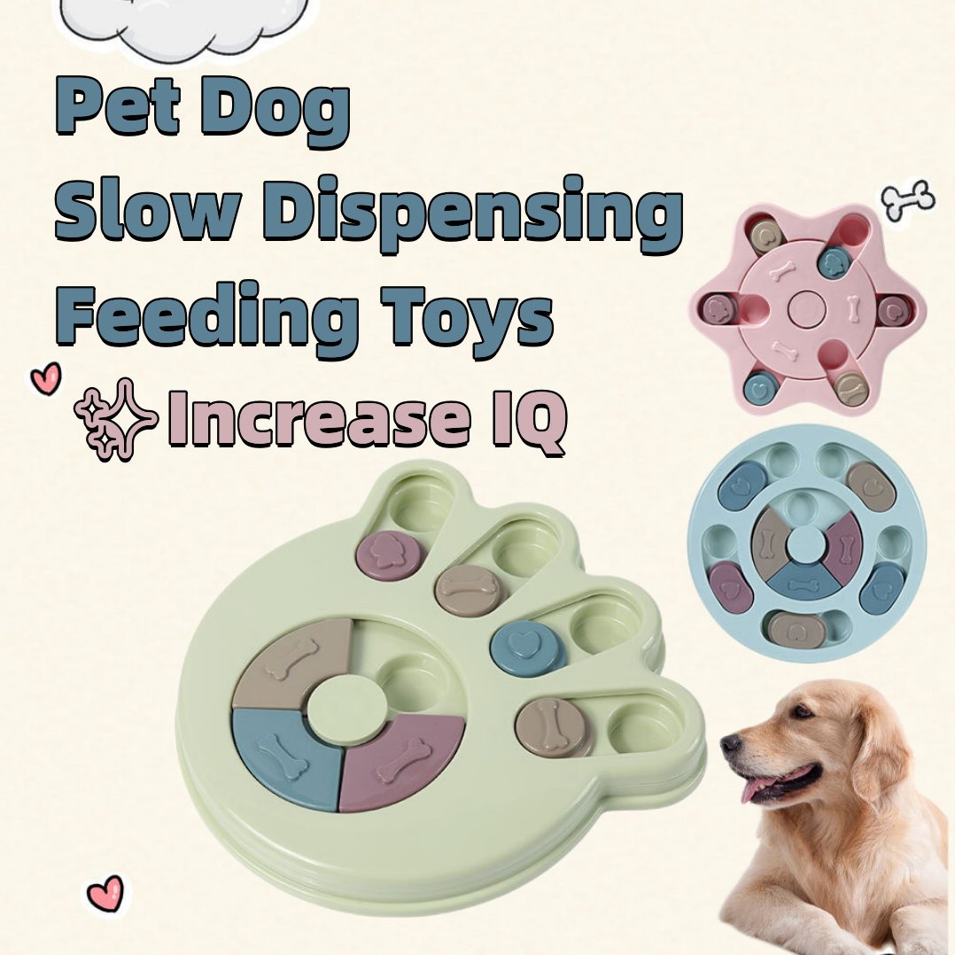 Dog Puzzle Toys Increase IQ Interactive Slow Dispensing Feeding Dog Training Games