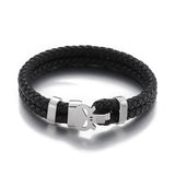 Double Layer Leather Stainless Steel Skull Bracelet - Minihomy