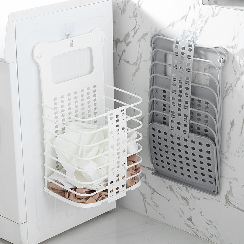 Foldable Laundry Storage Basket With Handle Dirty Cloth Toy Standing Organizer Basket