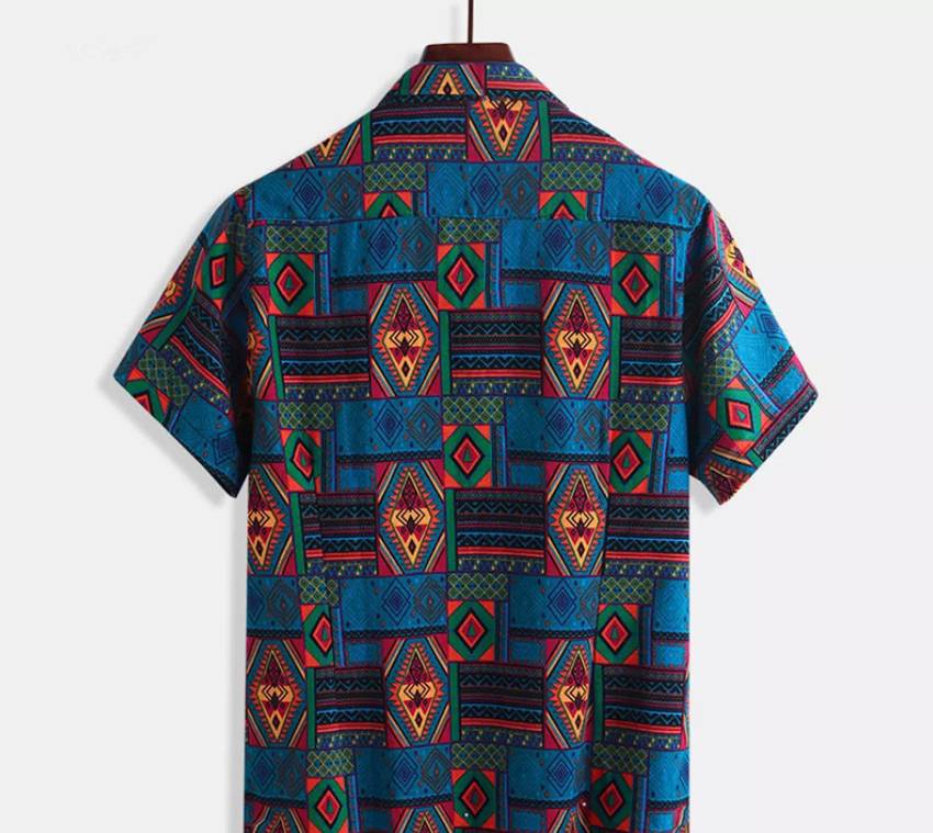 Summer Mens Breathable Hawaiian Ethnic Style Shirts