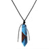 Retro item imitation natural stone leather chain pendant irregular mahogany solid wood personality pendant