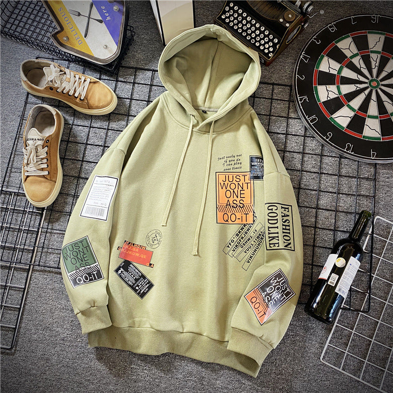 Autumn Men Oversized Hoodies Graphic Printed Men's Pullovers