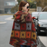 Retro national wind hooded cape shawl bohemian tourism horn buckle shawl