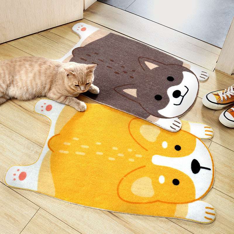 Cartoon Shiba Inu Corgi doormat - Minihomy