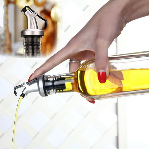 Olive Oil Bottle Sprayer Spout Liquor Dispenser Wine Flip Top Stopper - Minihomy