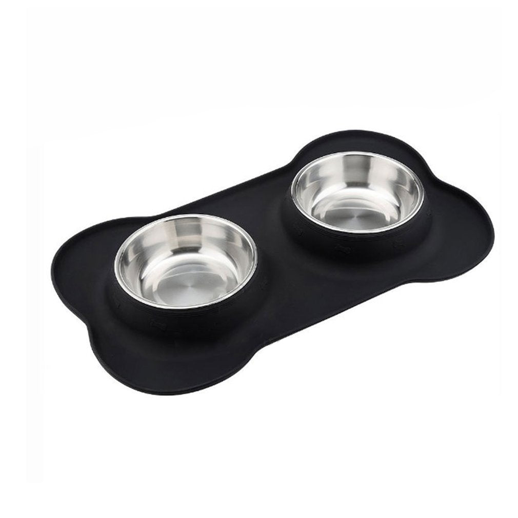 Pet Bowl Silicone Bone Shape  Mat - Minihomy