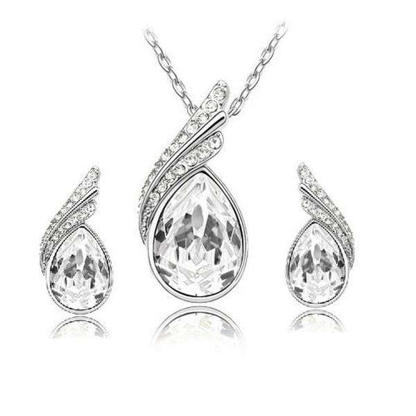 Crystal Zircon Necklace Set Combination - Minihomy