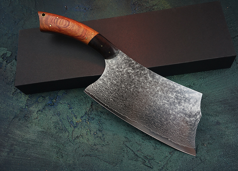 Hand-Patterned Steel Knife: Unique Kitchen Tool - Minihomy