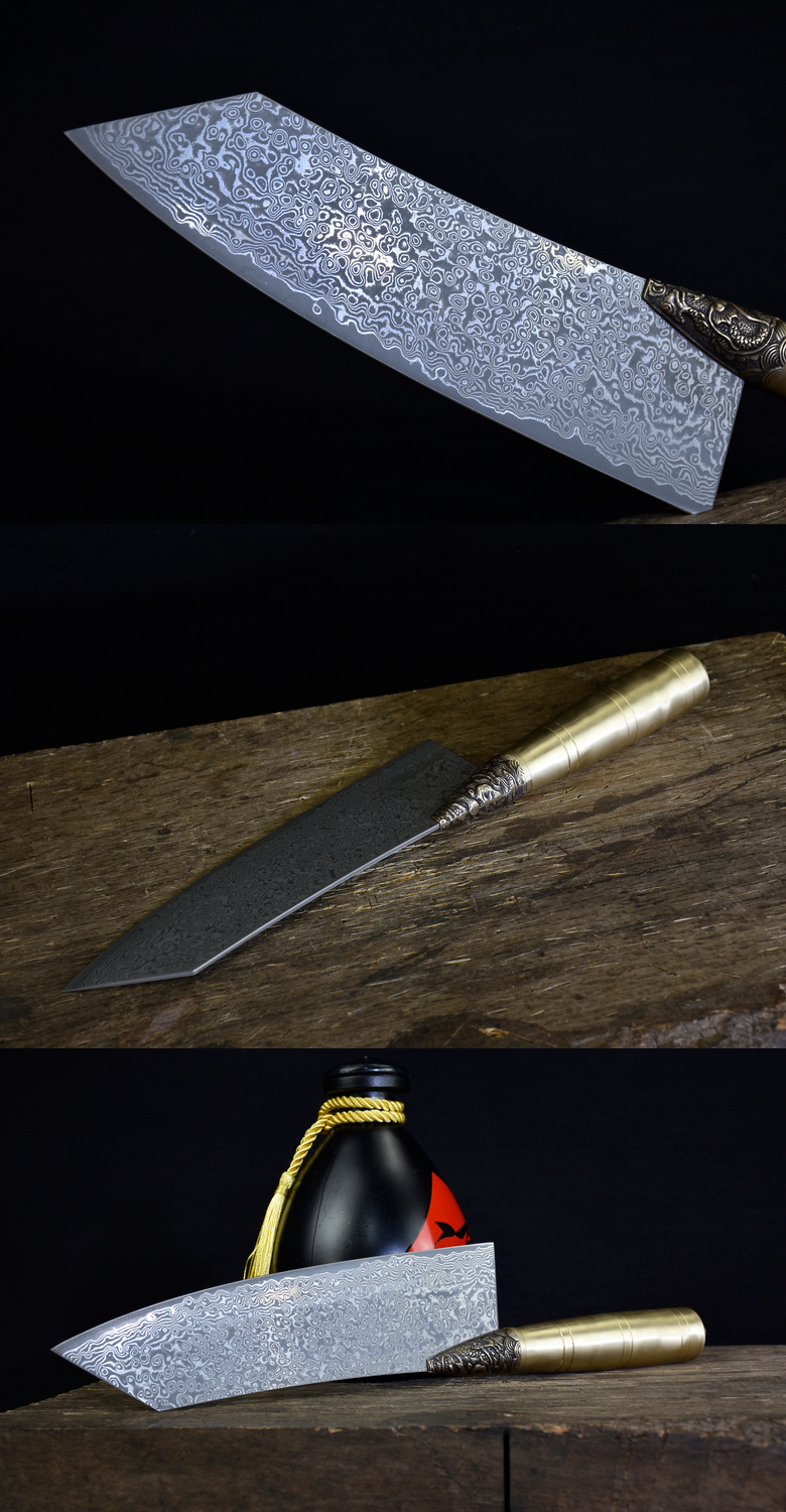 Damascus VG-10 Steel Kitchen Knife