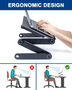 Foldable Table Workstation Notebook RiserErgonomic Computer Tray Reading Holder Bed Tray Standing Desk