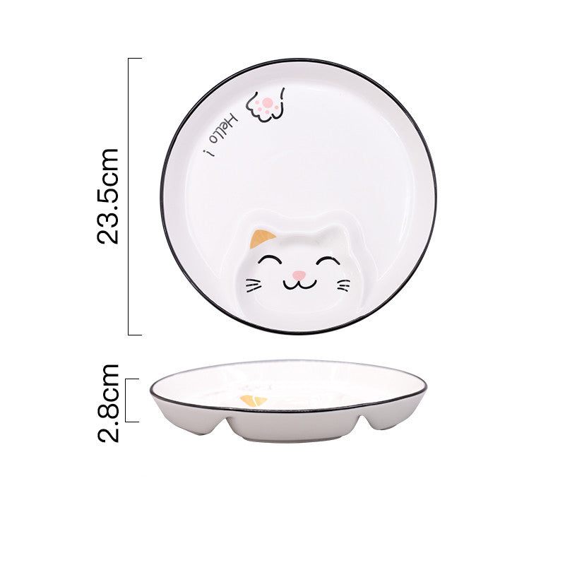 Home Creative Cartoon Cute Ceramic Plate - Minihomy