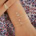 Simple female personality butterfly diamond leaf eyes pine stone bracelet