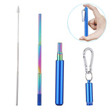 Telescopic colorful stainless steel straw