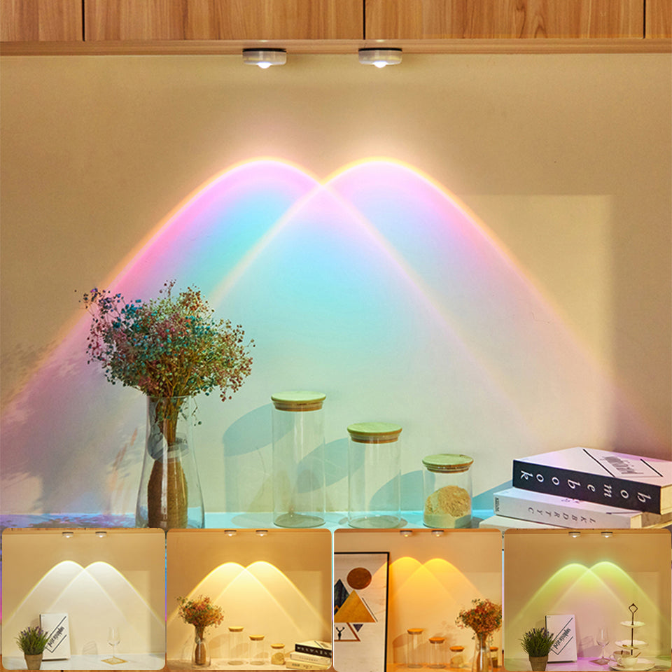 Led Lights Wireless Closet Kitchen Lights Under Furniture Battery Powered Sunset Nightlight Wall Lamp