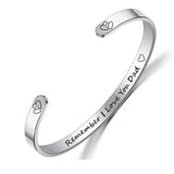 Stainless Steel C-shaped Engraved Bracelet Ring