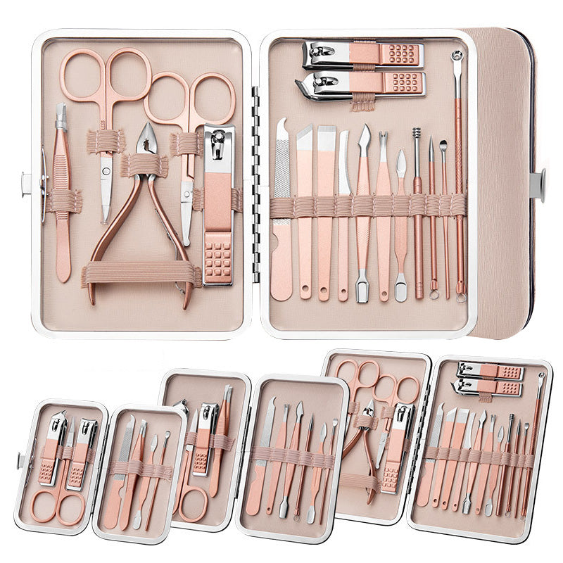 Professional Scissors Nail Clippers Set with Ear Spoon, Dead Skin Pliers, and Nail Cutting Pliers