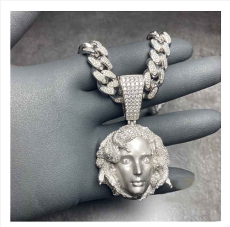 Full Diamond Medusa European and American Hip-Hop Pendant - Minihomy