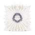 Modern Style White Throw Pillows Velvet Stitching 3D Chrysanthemum Cushion Waist Pillow Blue Cushion Case - Minihomy