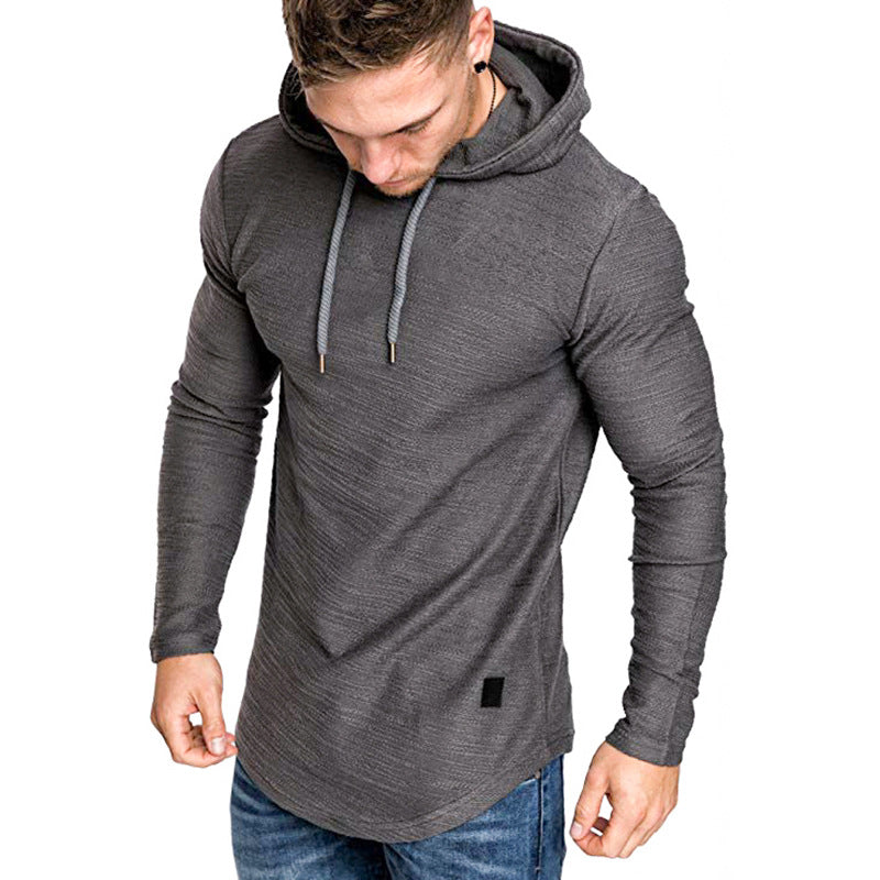 Men Hoodie Sweatshirt Casual Long Sleeve Slim Tops Gym T-shir - Minihomy