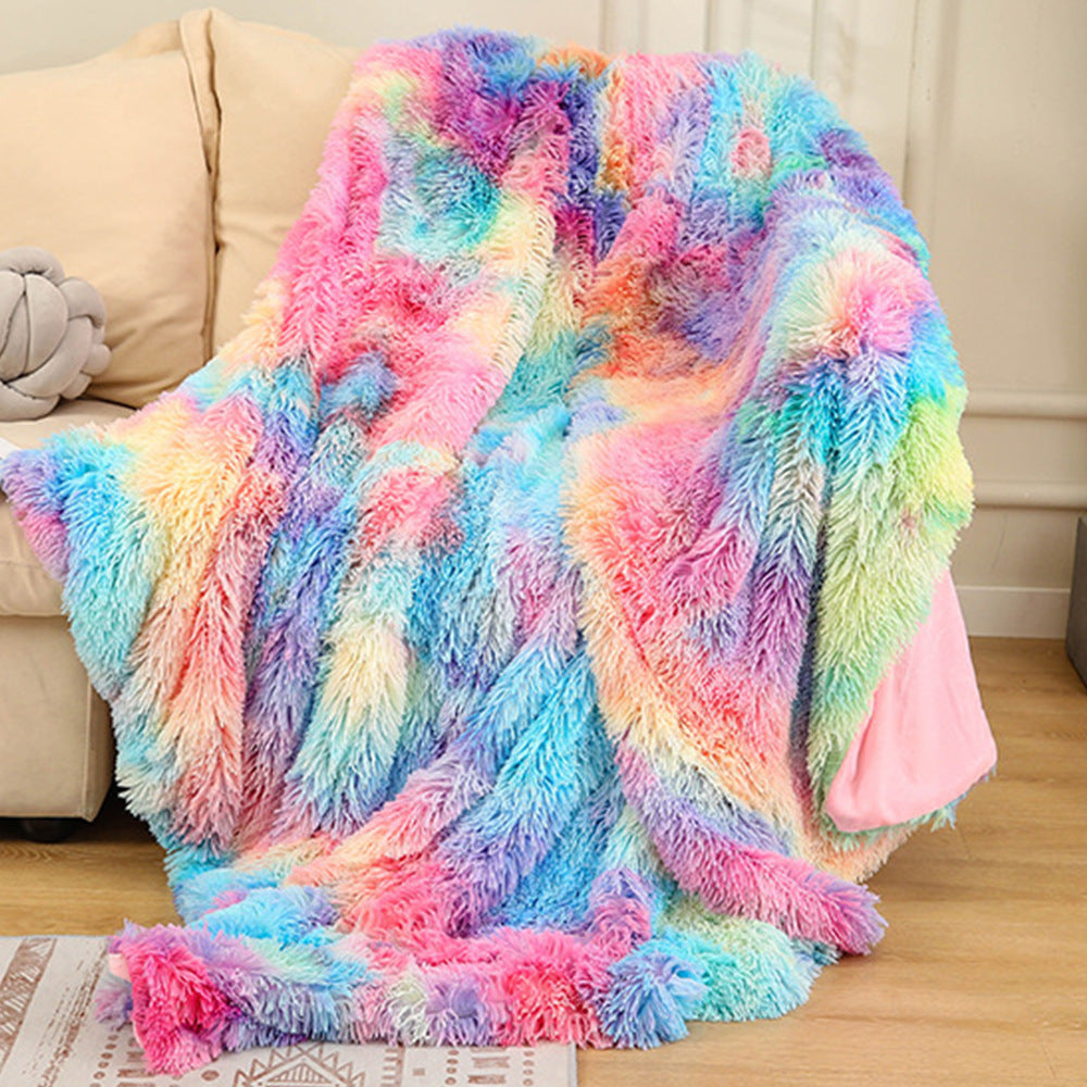 Snuggle up in style with our faux fur throw blanket