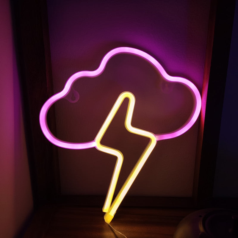 Led Cloud Lightning Neon Light Creative Wall Hanging - Minihomy