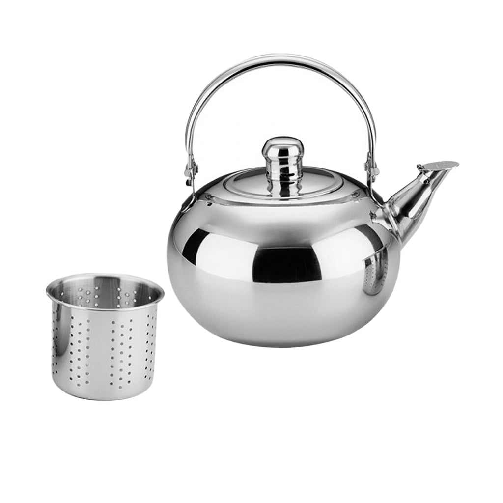 Thickened Stainless Steel Kettle Kettle Teapot Hot Milk Kettle Yellow Kettle Spherical Kettle