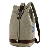 Drawstring Bucket Backpack Multifunctional Large Capacity Casual Canvas Bag