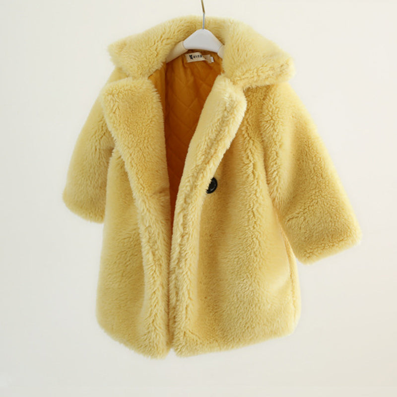 Big Kids Fur Coat for Autumn and Winter