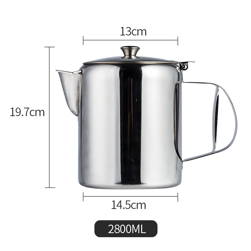 Pull teapot stainless steel coffee pot , milk teapot hand flush pot