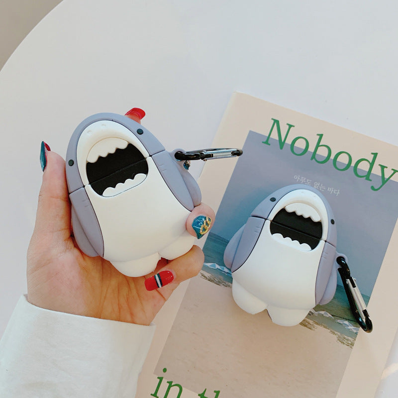 Cute 3D Cartoon Shark Bluetooth Earphone Cases For Airpods 1 and 2 cover - Minihomy